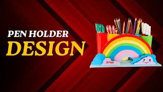 How to Make a Pen Holder  DIY Pencil Holder Organizer Cardboard craft  Paper Craft [upl. by Tamanaha]