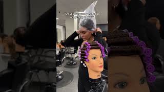 the salon fumes… beautyschool hairstylist acrylic hairsalon bleach haircolor [upl. by Evatsug]