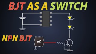 How to use BJT as a switch  NPN BJT as a Low side switch  NPN BJT [upl. by Milissent]