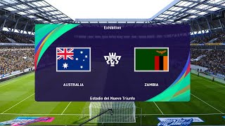 Australia vs Zambia 28072024 Olympic Games PES 2021 [upl. by Nelli]