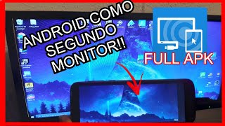 COMO USAR CELULAR ANDROID COMO SEGUNDO MONITOR DE PC WiredXDisplay full apkmod [upl. by Giffie555]