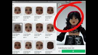 How to make your cold blushy cute girl mask fits on your head in a easy way roblox [upl. by Okechuku926]