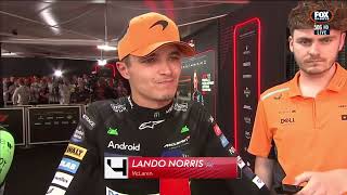 An Emotional Lando Norris After The Race  Austrian Grand Prix 2024 Sky Sports [upl. by Orgell]