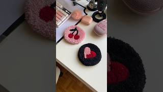 Making Tufted Rug Coasters for my Studio shorts [upl. by Nata]