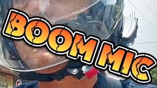 BOOM MIC motorcycle wirelessmicrophone wireless halfface vlog mobilemotovlog motovlogging [upl. by Jarv]