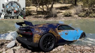 Rebuilding Abandoned Bugatti Chiron Forza Horizon 5 Logitech G29 Stering Wheel Gameplay [upl. by Edin]