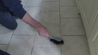 Sodium Percarbonate Cleaning Tile Grout [upl. by Arihsak]