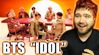 FIRST TIME LISTENING TO KPOP  BTS quotIDOLquot REACTION [upl. by Nwahser]