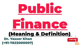 Public Finance  Meaning Of Public Finance  Definition Of Public Finance [upl. by Etnahsa]