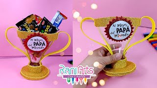 Regalo para el día del PADRE  Trofeo al mejor papá  ideas fáciles para papá [upl. by Townie932]