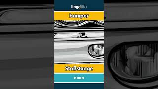 🇬🇧🇩🇪 bumper  Stoßstange  vocabulary builder  learn English  Lernen wir Englisch [upl. by Esylle]