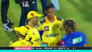 Lasith Malingas heart winning gesture infront of Dhoni for Pathirana After CSK vs RR match [upl. by Annissa]