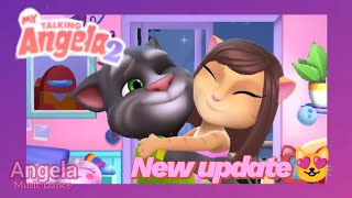 Angelas Party with Tom✨🍬  My talking Angela 2 new update 💖 [upl. by Etessil]