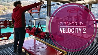 Zip World  Velocity 2 Full ride experience Penrhyn Quarry North Wales Little amp Big Zipper Rides [upl. by Hbahsur750]