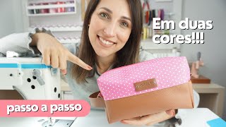 NÉCESSAIRE BOX em SINTÉTICO  FÁCIL de fazer  Tutorial com dicas [upl. by Welbie920]