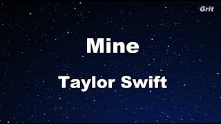 Mine  Taylor Swift Karaoke【No Guide Melody】 [upl. by Siednarb138]