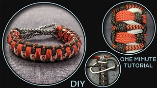 How to Make Paracord Bracelet Tying Cobra Knots [upl. by Sivatnod]