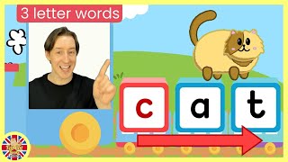 3 letter words phonics soundLearn to readat word familyfirst wordCVCletterskidslearningkids [upl. by Ihab]