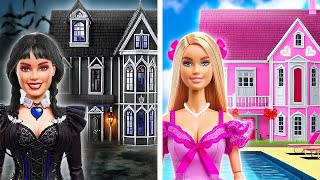 BAD VS GOOD HOUSE FOR DOLLS 💗 Wednesday VS Enid DIY Crafts Makeover Challenge by YayTime STAR [upl. by Aerdnael]