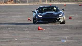 Corvette C7 goes for the PASS on the autocross and gets red flagged [upl. by Glasgo]