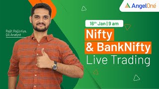 🔴 LIVE TRADING  Watch Nifty and BankNifty Live Trading 16th Jan 2024  Angel One [upl. by Akemad523]