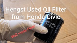 Hengst used Oil filter with 5500 km opened up [upl. by Madian]