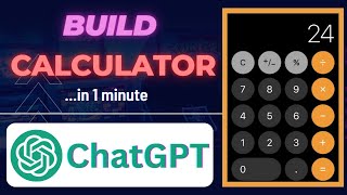 Build a Calculator App in 1 Minute using ChatGPT openai chatgpt [upl. by Cassilda726]