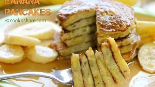 Flourless Banana Pancakes  3 Ingredients [upl. by Belden]