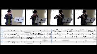 Holst First Suite in Eb quotChaconnequot for PiccoloFlute Quartet [upl. by Acsot]