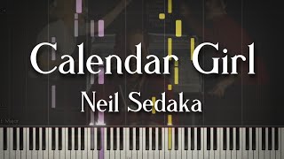 Calendar Girl  Neil Sedaka Piano Solo Tutorial [upl. by Natika]