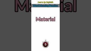 Material Meaning in hindi  Word Meaning Practice [upl. by Ahsekyt]