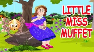 Little Miss MuffetSat on a tuffet  Animated Nursery Rhyme in English [upl. by Uahsoj]