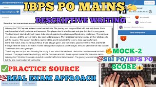 ✍️Descriptive writing for IBPS PO Mains ✅ Mock2  How to attempt descriptive section💯ibpspo [upl. by Arikahc]