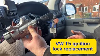 VW Transporter T5  Ignition Steering Lock Replacement [upl. by Trillby966]