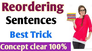 Reordering sentences Class 10 English Grammar important reordering sentences 2021 board exam [upl. by Acilgna]