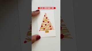 A 10 sec Christmas tree for your holiday painting or crafting handpainted easywatercolor handmade [upl. by Weeks558]