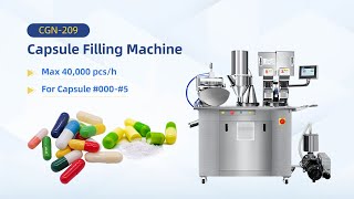 CGNT209 Semi Automatic Capsule Filling Machine Two Head Capsule Filler [upl. by Agna482]