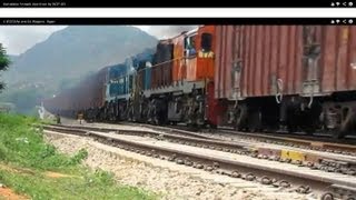 Indian Railways Python  Smoke from the Middle of a Train [upl. by Nehtanoj]