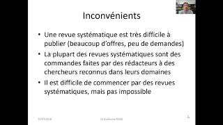 Dr Guillaume Fond  1  Revue systématique  Avant de commencer [upl. by Leuqim]