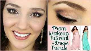 Prom Makeup Tutorial amp Dress Trends for 2014 [upl. by Lanette]