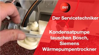 Kondensatpumpe tauschen Bosch Siemens Wärmepumpentrockner [upl. by Yrrej]