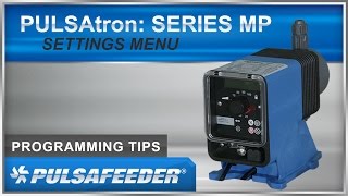 PULSAtron Series MP Settings Menu [upl. by Aiuqenehs]