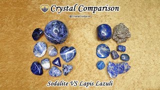 Crystal Comparison Sodalite VS Lapis Lazuli [upl. by Sarine]