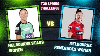 Melbourne Renegades vs Melbourne Stars Women  Match 18 Highlights  T20 Match springchallenge [upl. by Enaj]