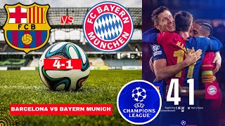 Barcelona vs Bayern Munich 41 Live Stream Champions League UCL Football Match Score Highlights Vivo [upl. by Arayk290]