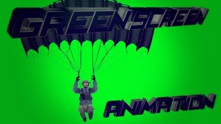 Parachute animation and M4A1  Green Screen animation [upl. by Eanore]