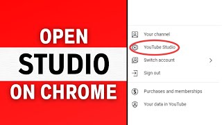 How to Open YouTube Studio on Chrome [upl. by Derwin]