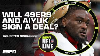 Receiver Dilemma 👀 Will the 49ers and Brandon Aiyuk settle for a longterm deal  NFL Live [upl. by Phyllys]