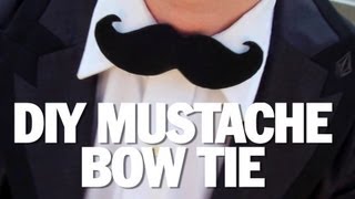 HOW TO MAKE A MUSTACHE BOWTIE  DIY  Threadbanger [upl. by Krusche233]