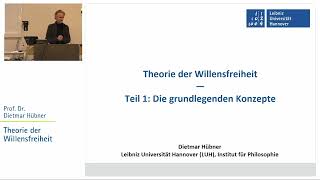 Theorie der Willensfreiheit Teil 1 Die grundlegenden Konzepte [upl. by Soisatsana]